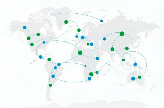 Map showing connected energy storage project locations